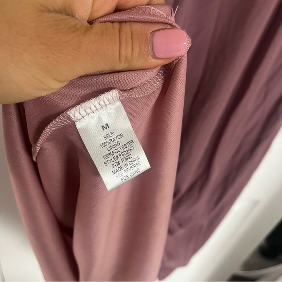 Piper & Scoot Mauve V-Neck Pocketed Maxi Dress Size Medium - Picture 7 of 7